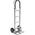 Global Industrial Aluminum Hand Truck Loop Handle, Mold-On Rubber Wheels 168266